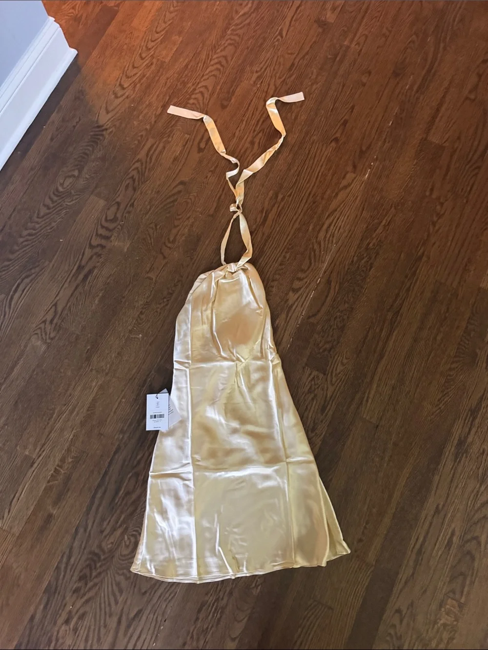Reformation Opaline Silk Dress Yellow - Size S